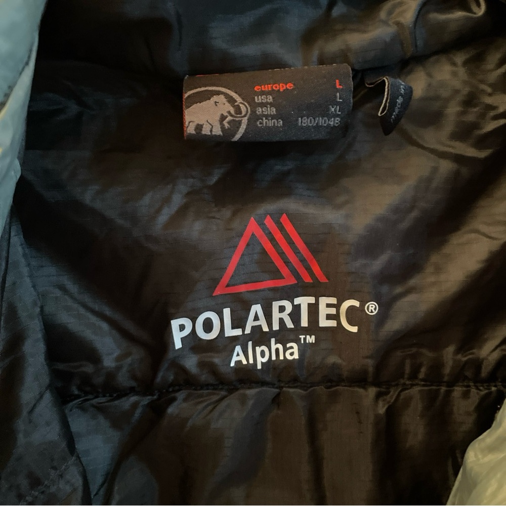 Mammut Vest Jacket Mens Medium Polartec Alpha Puffer Gray Lightweight Outdoors - Picture 7 of 14